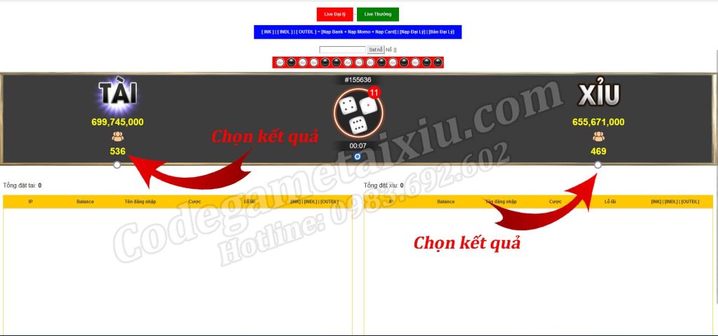 Can thiệp kết quả game tài xỉu - codegametaixiu.com